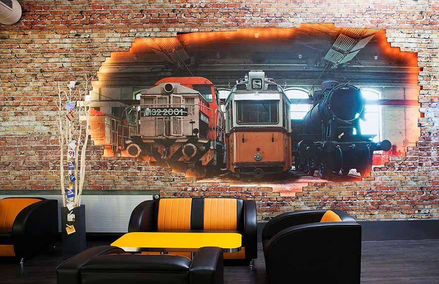 Wand gestalten mit Folie als Raumdesign für Geschäftsräume
